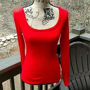Sexy red long sleeve top